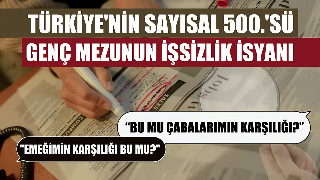 Türkiye'nin Sayısal 500.'sü Genç Mezunun İşsizlik İsyanı 'Emeğimin Karşılığı Bu mu?'