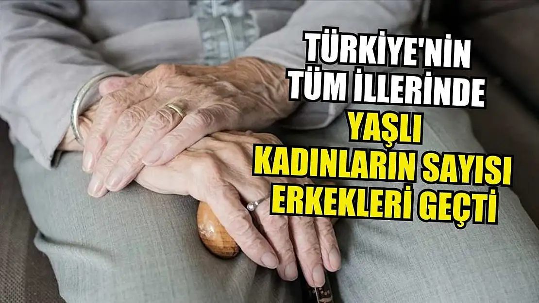 Türkiye'nin tüm illerinde yaşlı kadınların sayısı erkekleri geçti