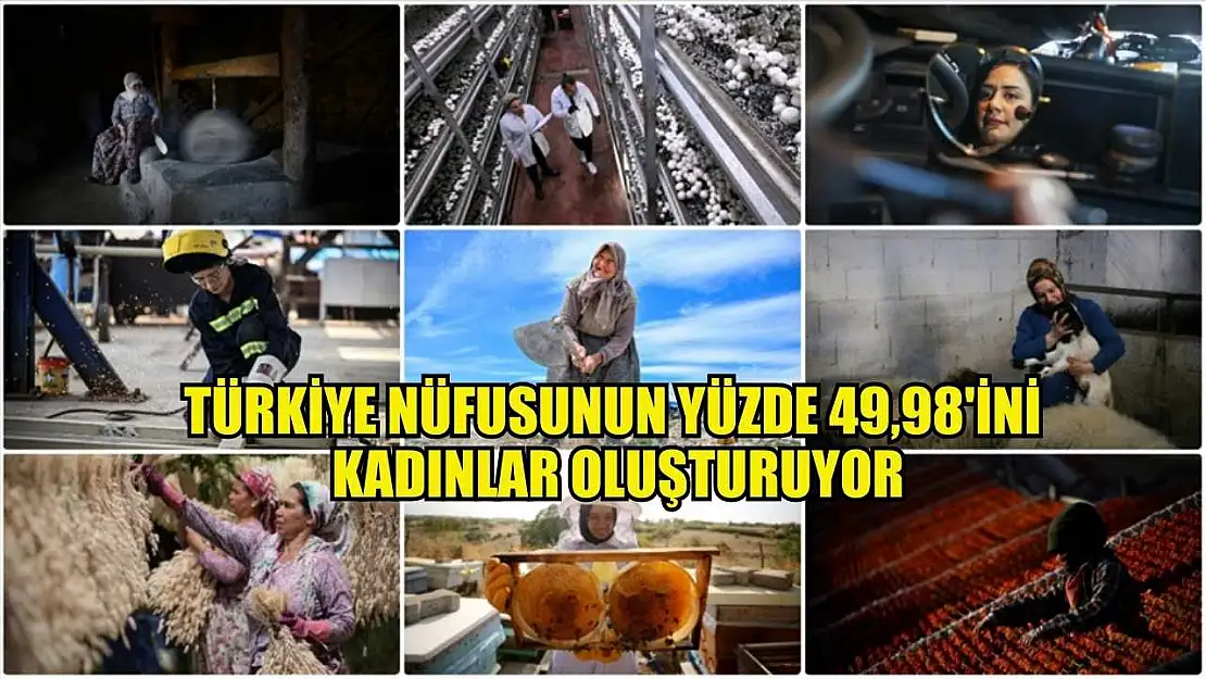 Türkiye nüfusunun yüzde 49,98'ini kadınlar oluşturuyor