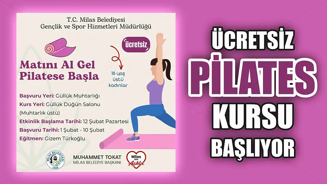 Ücretsiz Pilates Kursu Başlıyor