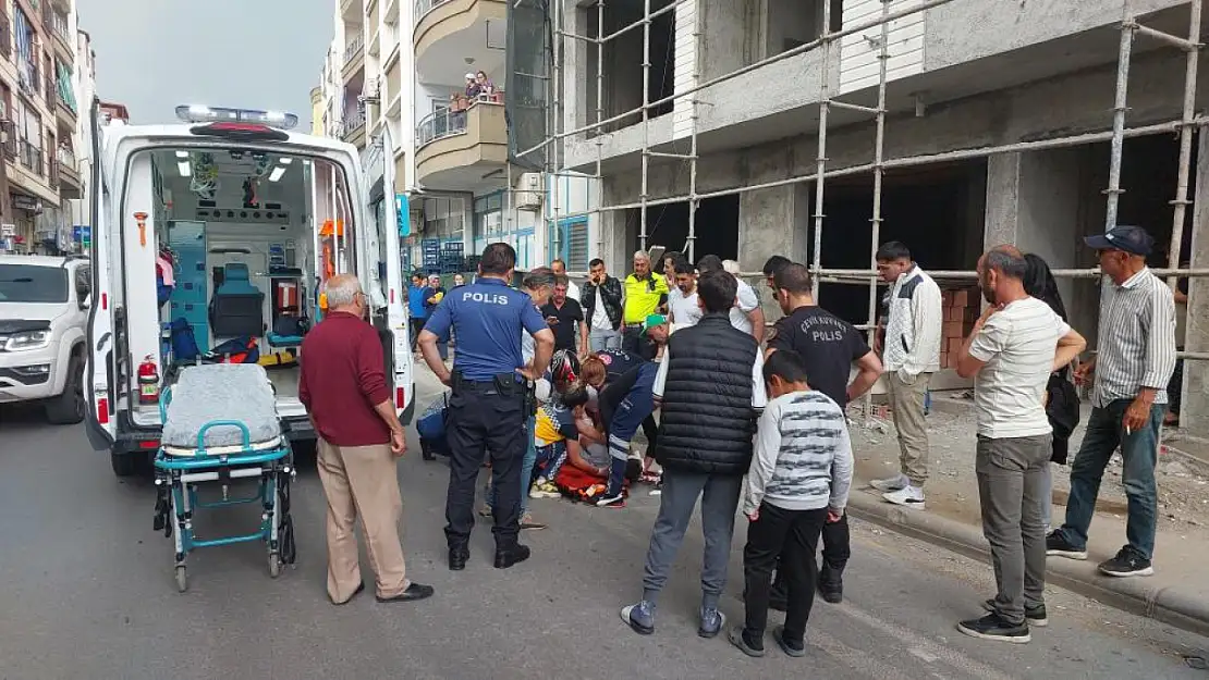 Üçüncü kattan düşen işçi ağır yaralandı