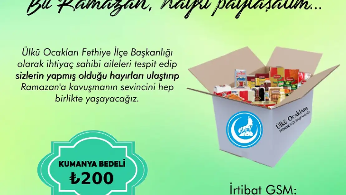 Ülkü Ocakları'ndan Ramazan kampanyası