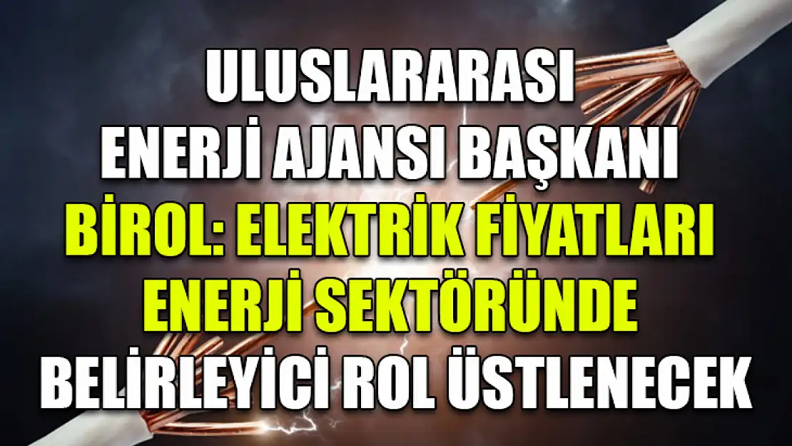 Uluslararası Enerji Ajansı Başkanı Birol: Elektrik fiyatları enerji sektöründe belirleyici rol üstlenecek