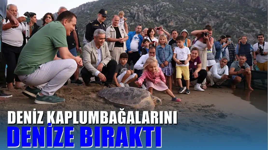 Vali Akbıyık, Deniz Kaplumbağalarını Denize Bıraktı