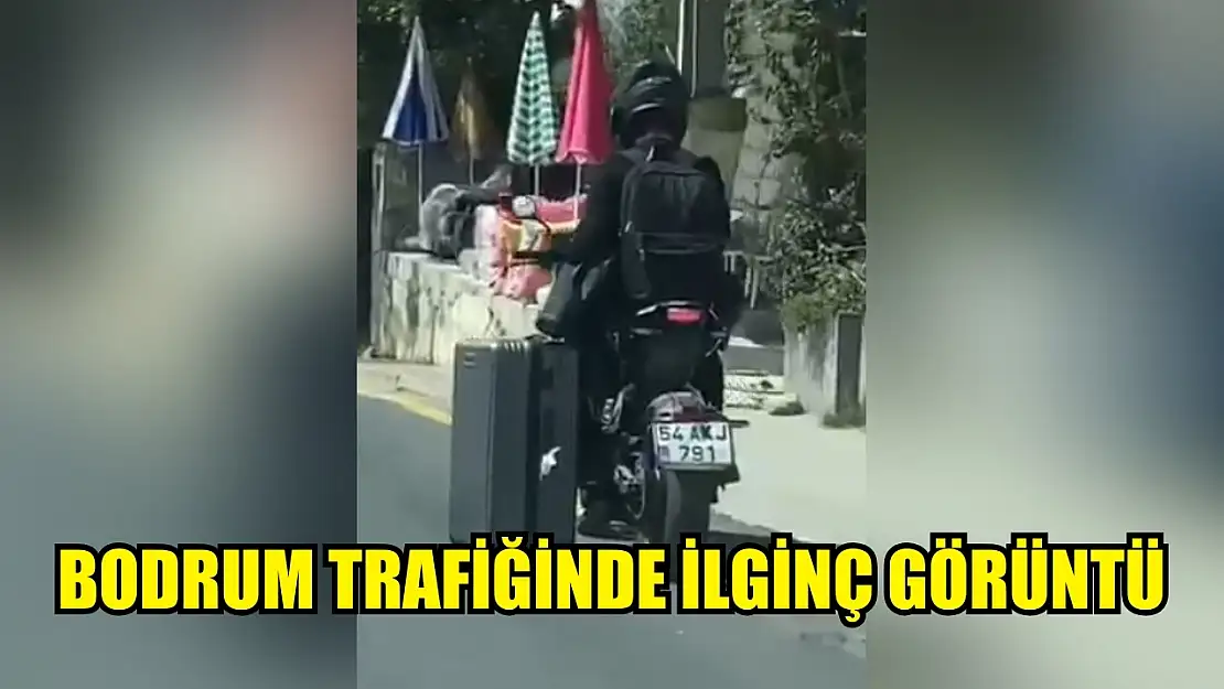 Valizi motosiklete alamayınca çareyi böyle buldu