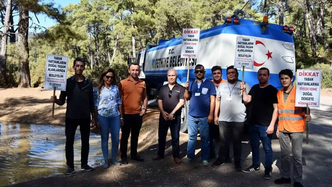 YABAN HAYVANLARI İÇİN ORMANA YİYECEK GÖTÜRDÜLER