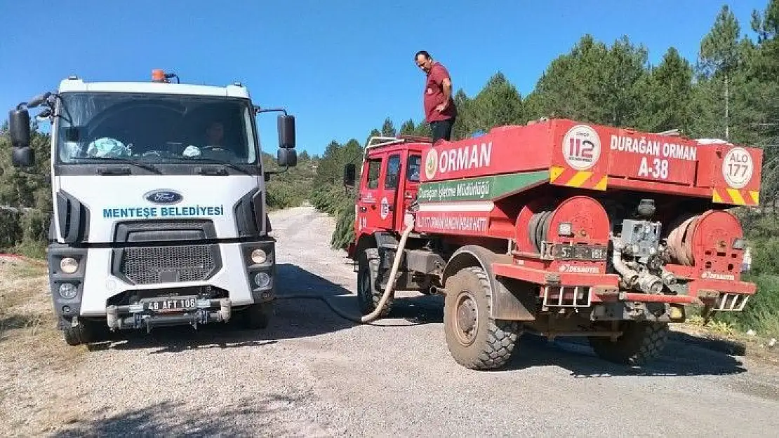 Yanan Bölgelere Su Takviyesi Devam Ediyor