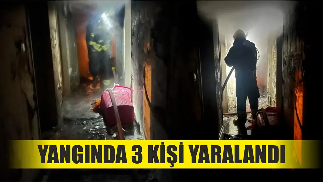 Yangında 3 kişi yaralandı