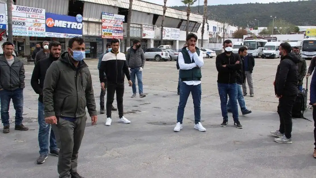 Yasak gelince Bodrum'dan çıkamadılar