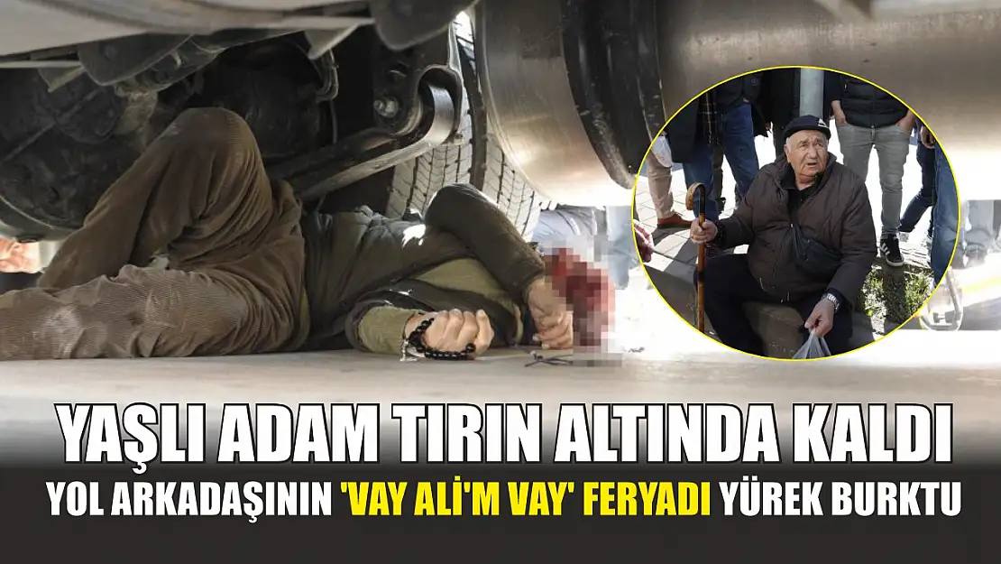 Yaşlı adam tırın altında kaldı, yol arkadaşının 'Vay Ali'm vay' feryadı yürek burktu