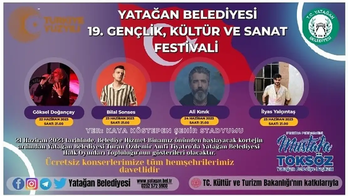 Yatağan 5 Gün Festivalle Coşacak