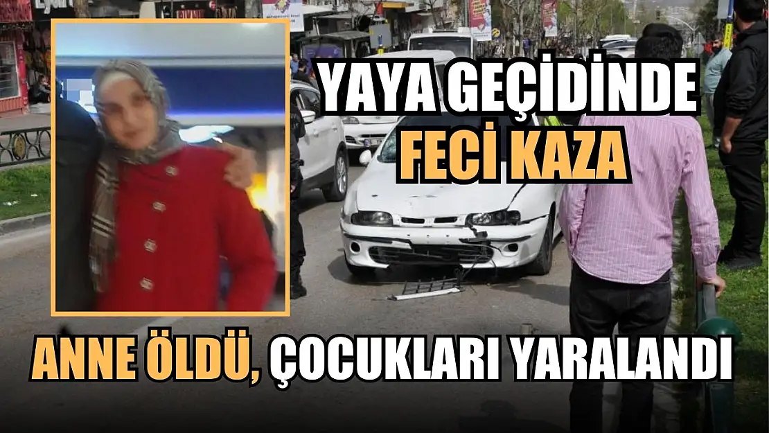 Yaya geçidinde feci kaza: Anne öldü, çocukları yaralandı