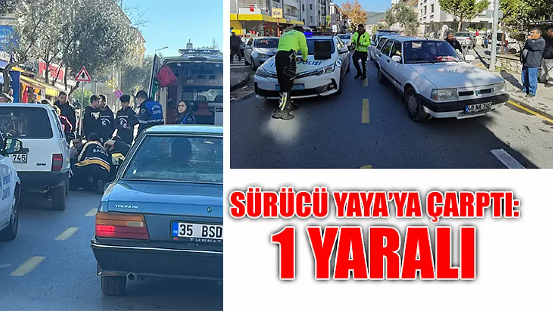 Yayaya çarptı 1 yaralı