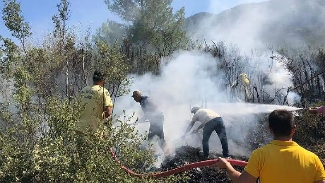 Yeşilüzümlü'deki yangın kontrol altına alındı