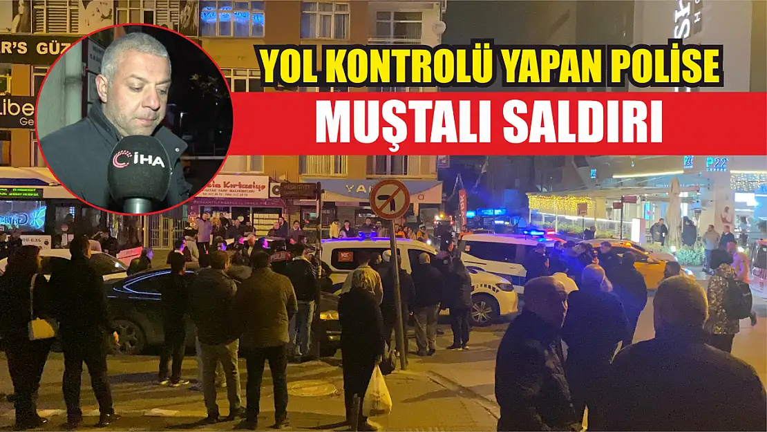 Yol kontrolü yapan polise muştalı saldırı