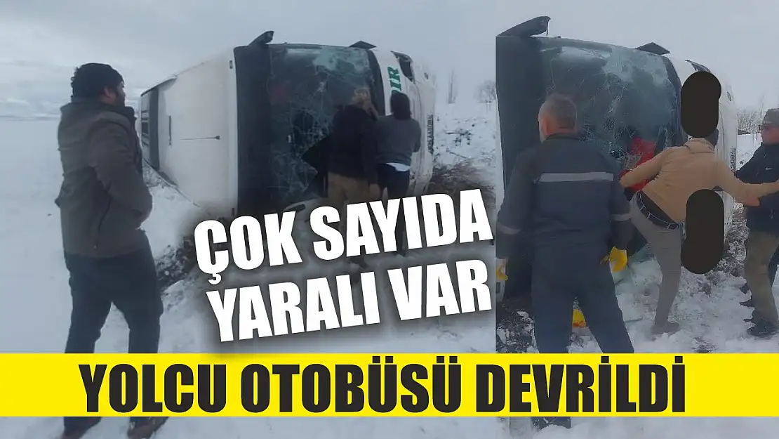 Yolcu otobüsü devrildi: Çok sayıda yaralı var