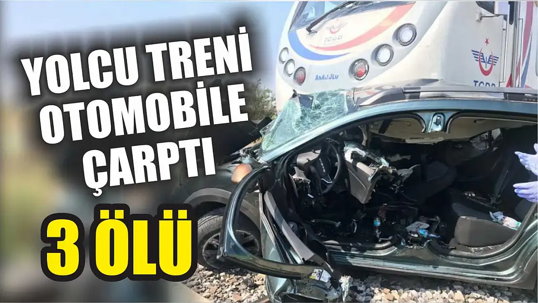 Yolcu treni hemzemin geçitte otomobile çarptı: 3 ölü