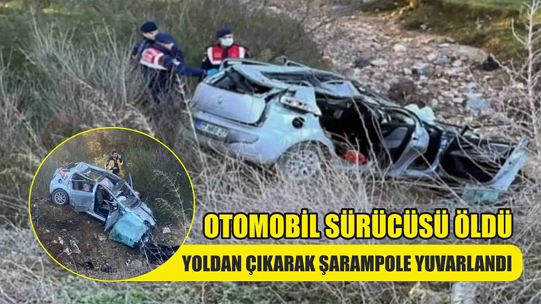 Yoldan çıkarak şarampole yuvarlandı, otomobil sürücüsü öldü