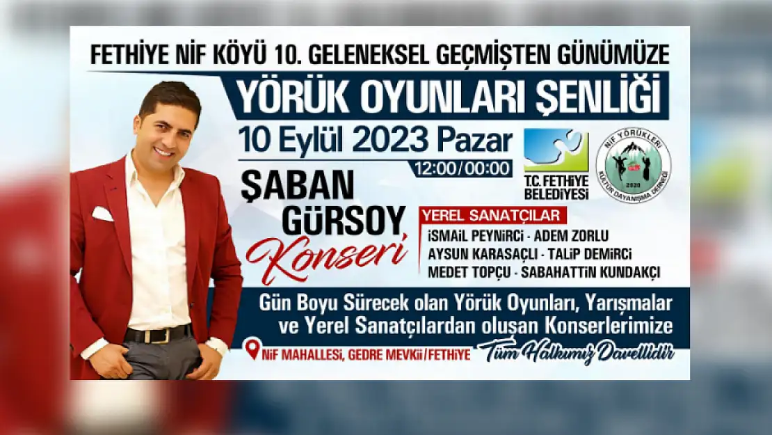 Yörük Oyunları Şenliği 10 Eylül'de