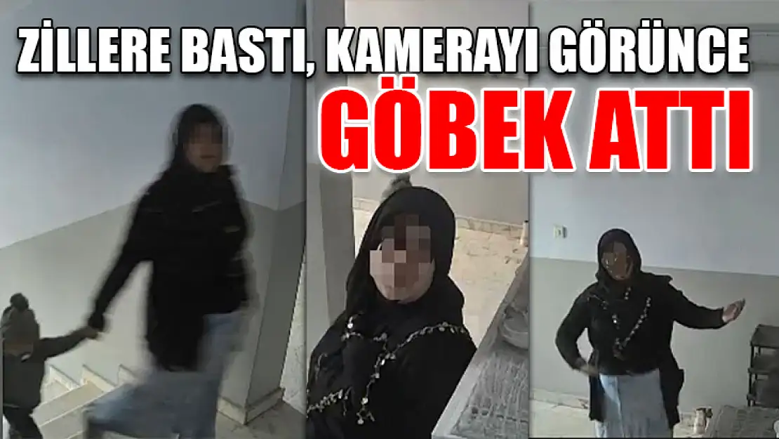 Zillere bastı, kamerayı görünce göbek attı