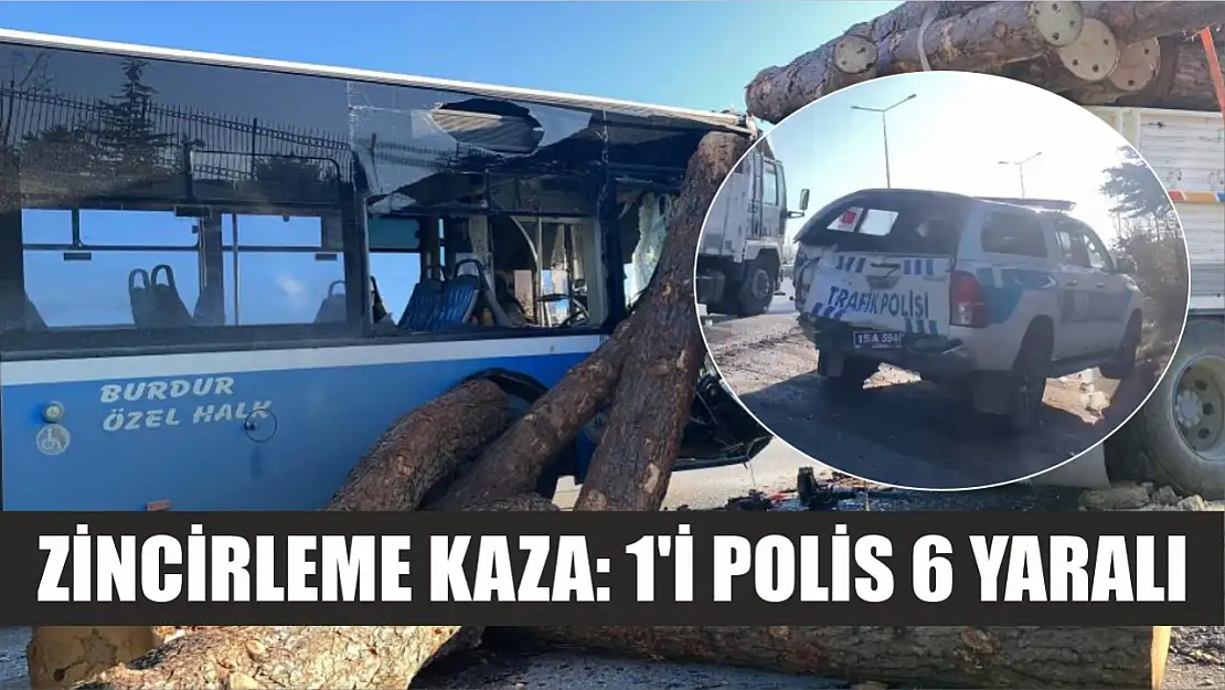 Zincirleme kaza: 1'i polis 6 yaralı