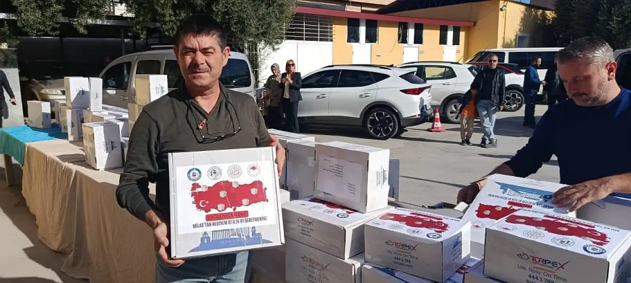 'Hediyem 81 İlin 81 Öğretmenine' projesinde paketler Milas'tan yola çıktı