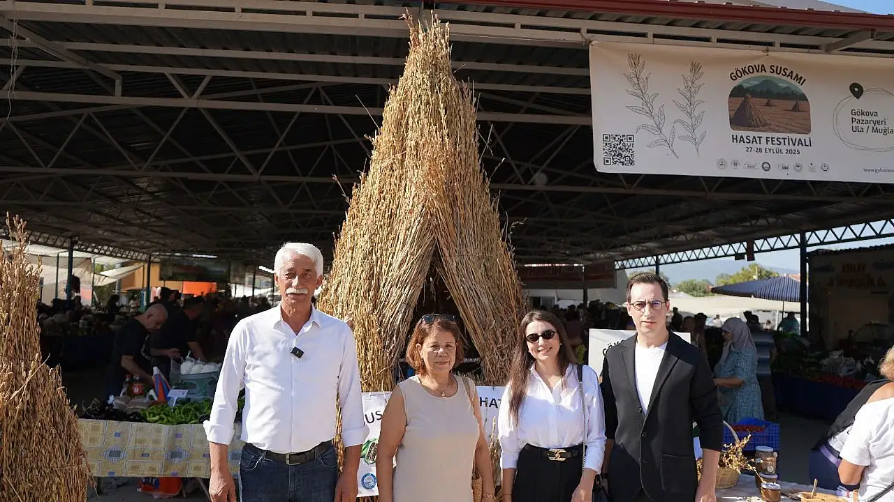 Muğla'da coğrafi işaretli Gökova susamı hasat edildi