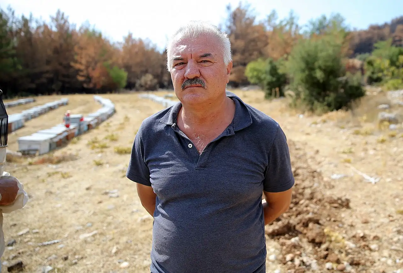 Muğla'daki orman yangınında arıcı 300 kovanını cansiparane mücadeleyle kurtarmış