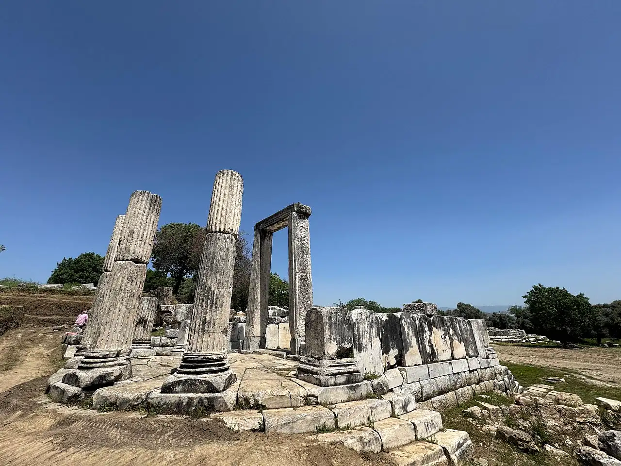 Muğla'da Lagina Hekate Kutsal Alanı'nda kentin giriş kapısı ve dükkanlar açığa çıkarılıyor
