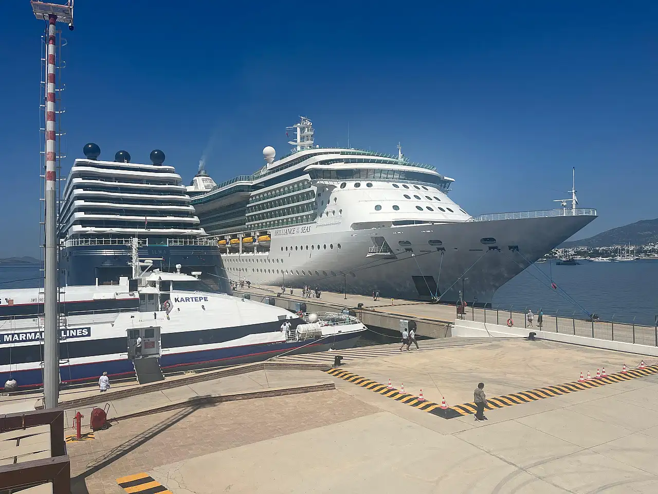 Bodrum'a 'Brilliance of the Seas' ve 'Ilma' kruvaziyerleriyle 2 bin 643 yolcu geldi
