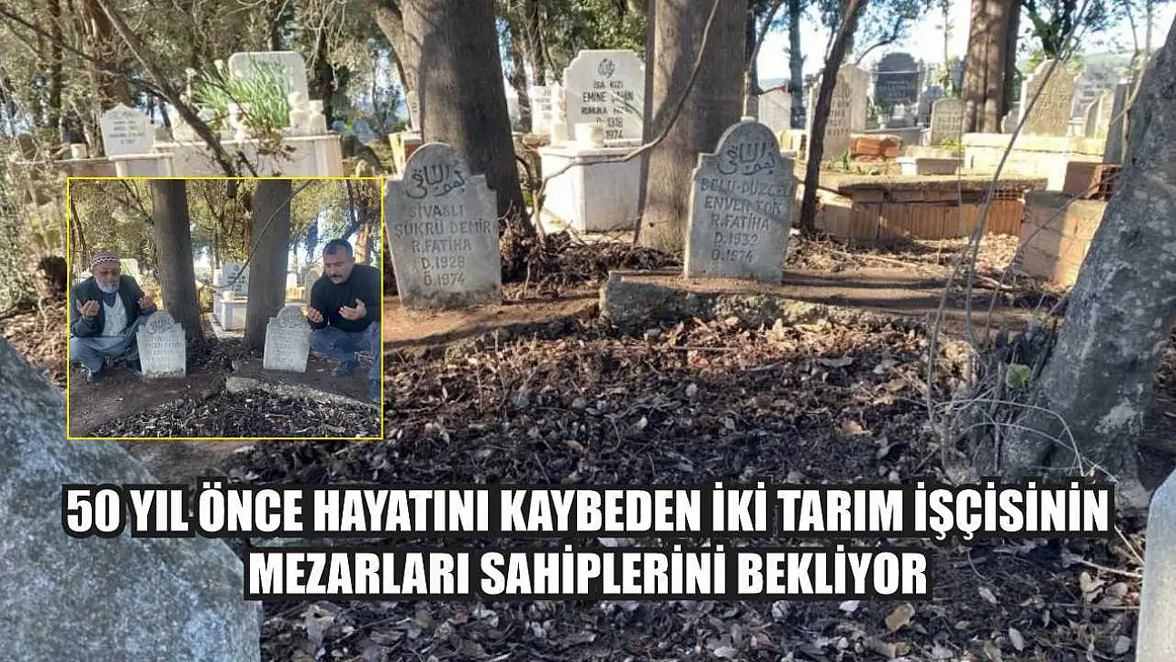 50 yıl önce hayatını kaybeden iki tarım işçisinin mezarları sahiplerini bekliyor