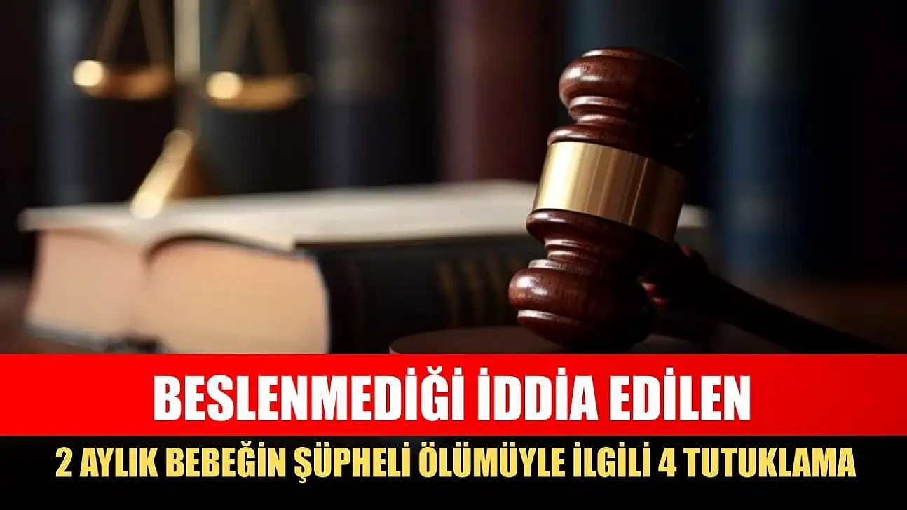 Beslenmediği iddia edilen 2 aylık bebeğin şüpheli ölümüyle ilgili 4 tutuklama