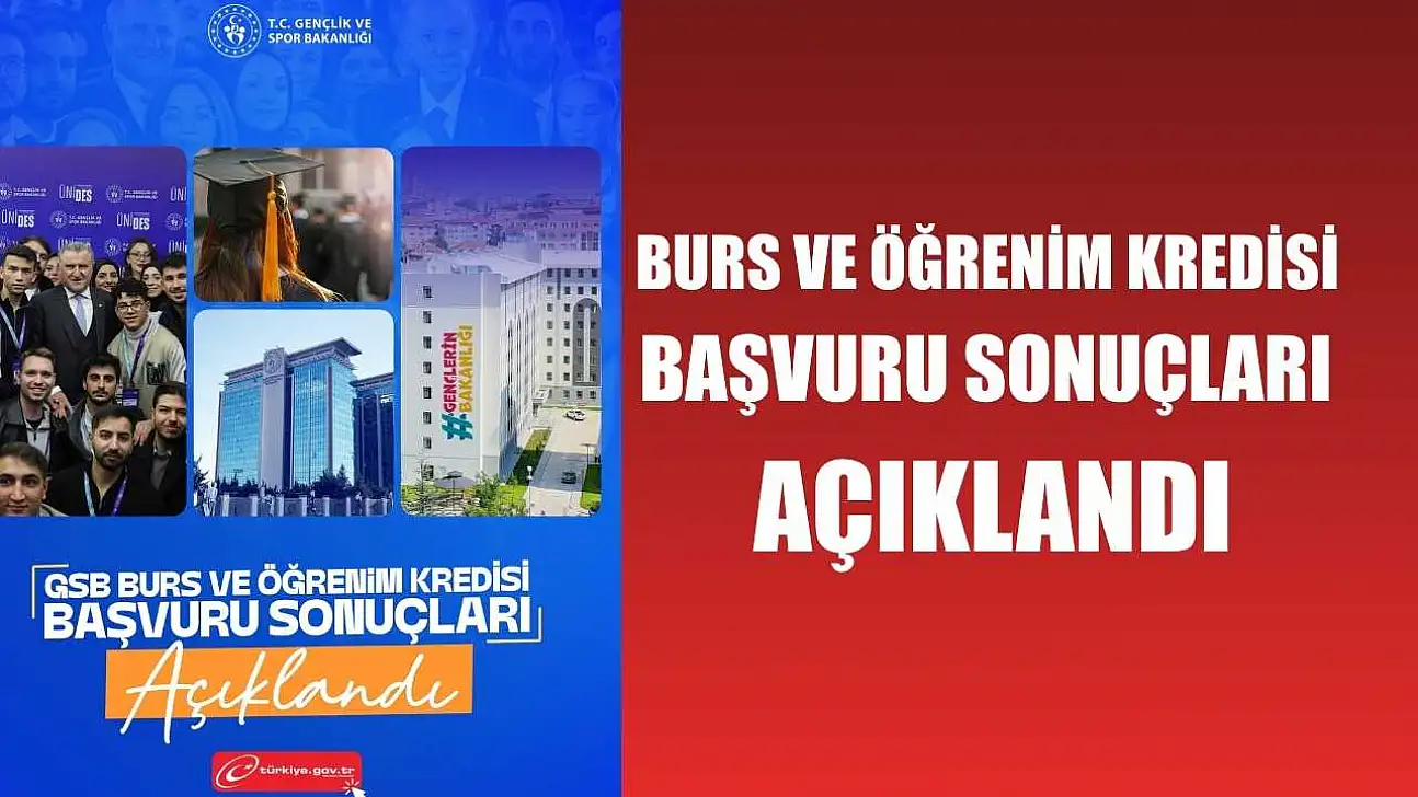 Burs ve öğrenim kredisi başvuru sonuçları açıklandı