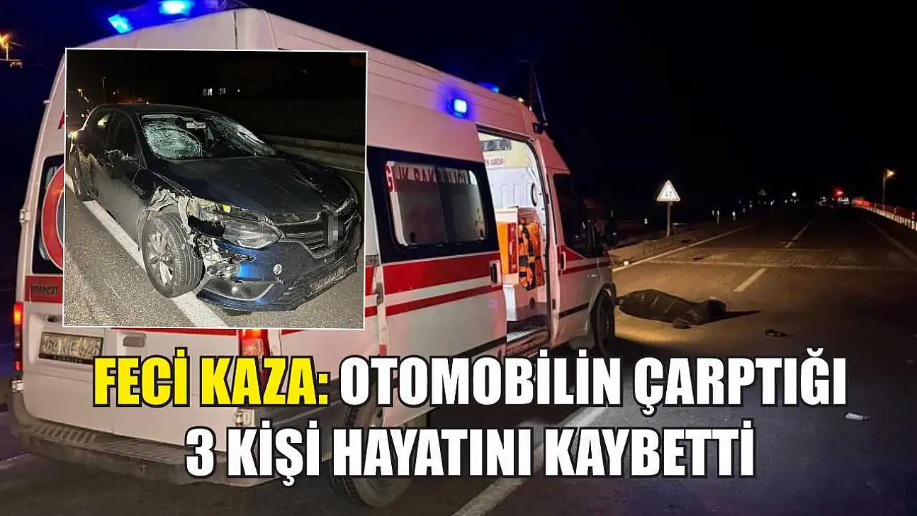 Feci kaza: Otomobilin çarptığı 3 kişi hayatını kaybetti