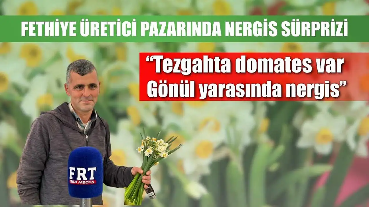 Fethiye üretici pazarında nergis sürprizi: 'Tezgahta domates var, gönül yarasında nergis'