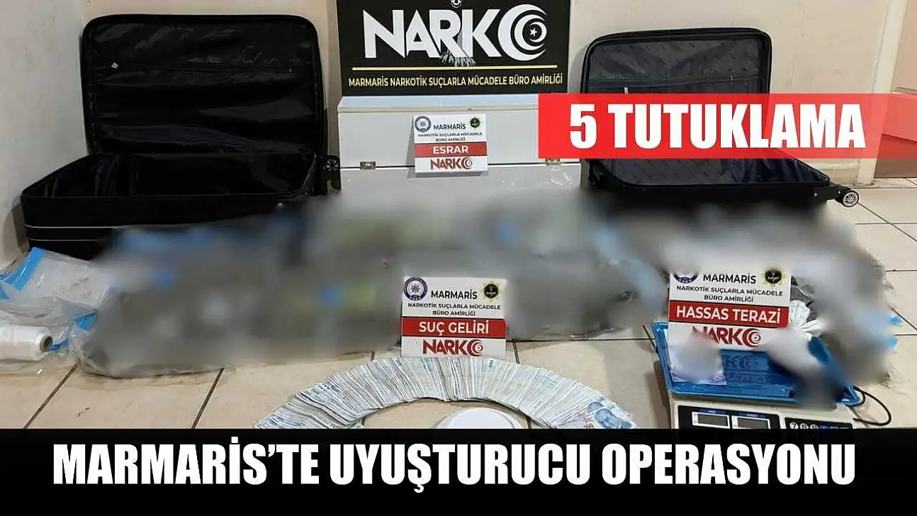 Marmaris'te uyuşturucu operasyonu: 5 tutuklama