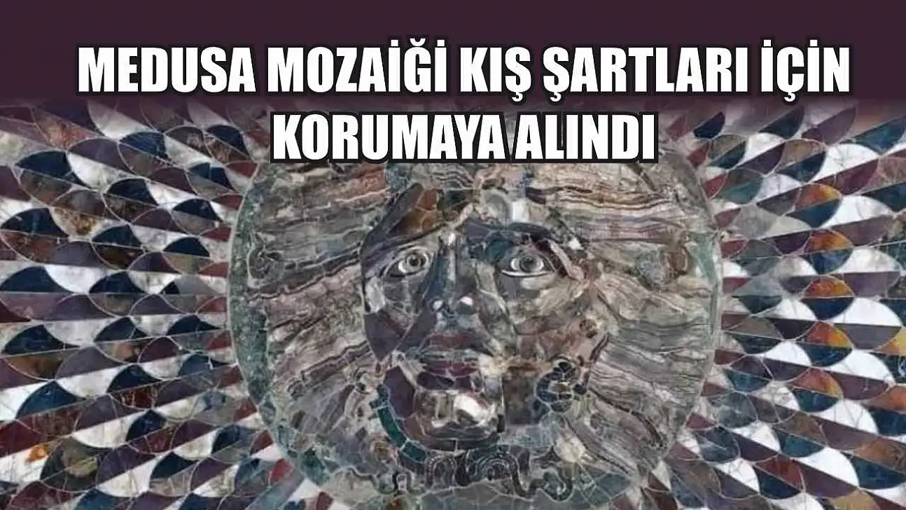 Medusa mozaiği kış şartları için korumaya alındı