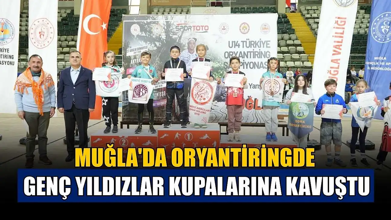 Muğla'da oryantiringde genç yıldızlar kupalarına kavuştu