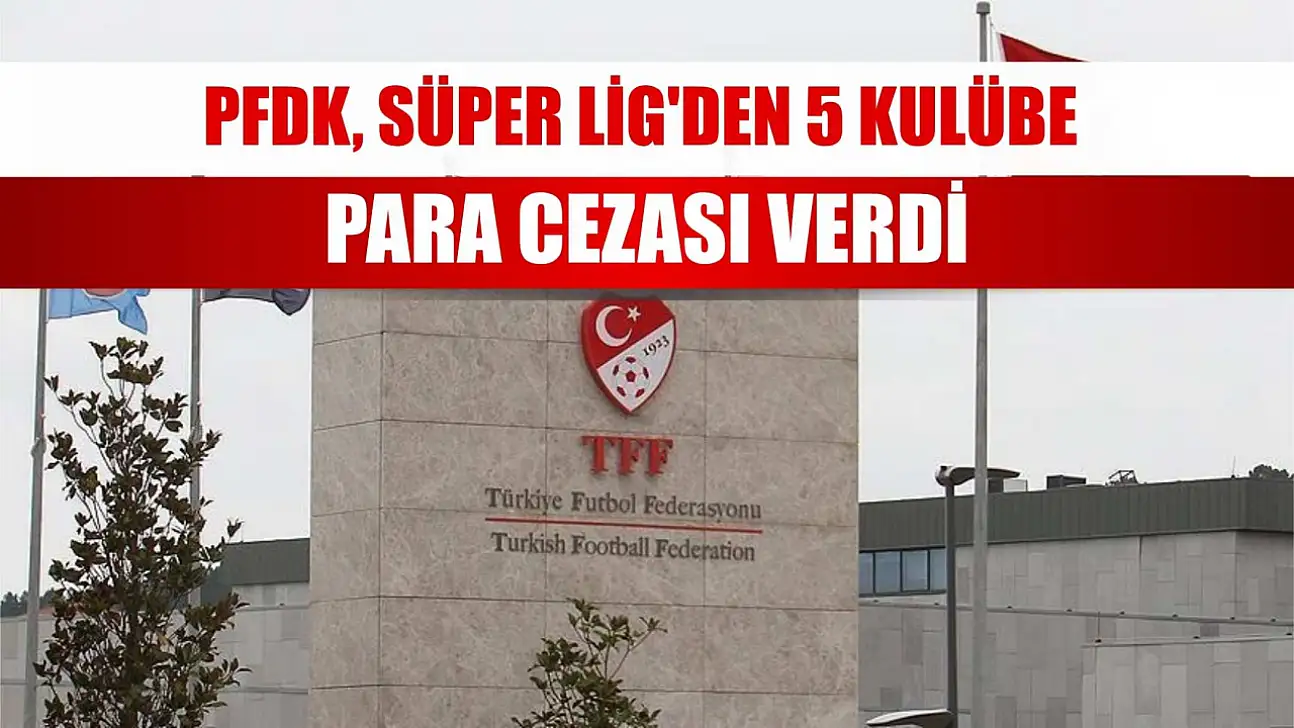 PFDK, Süper Lig'den 5 kulübe para cezası verdi