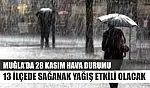 Muğla'da 28 Kasım Hava Durumu: 13 İlçede Sağanak Yağış Etkili Olacak