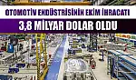 Otomotiv endüstrisinin ekim ihracatı 3,8 milyar dolar oldu