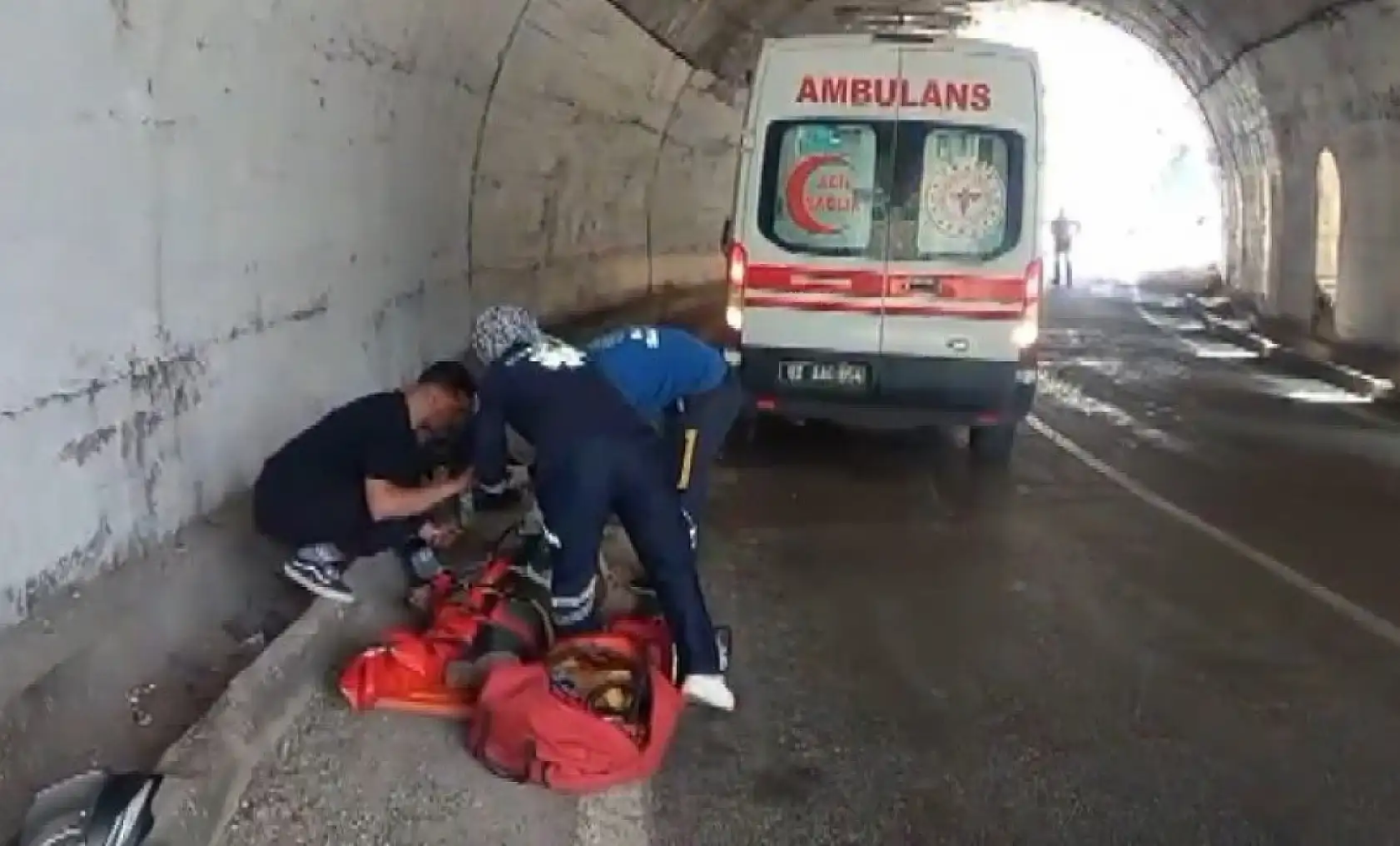 Tünelde kaza: 1 yaralı