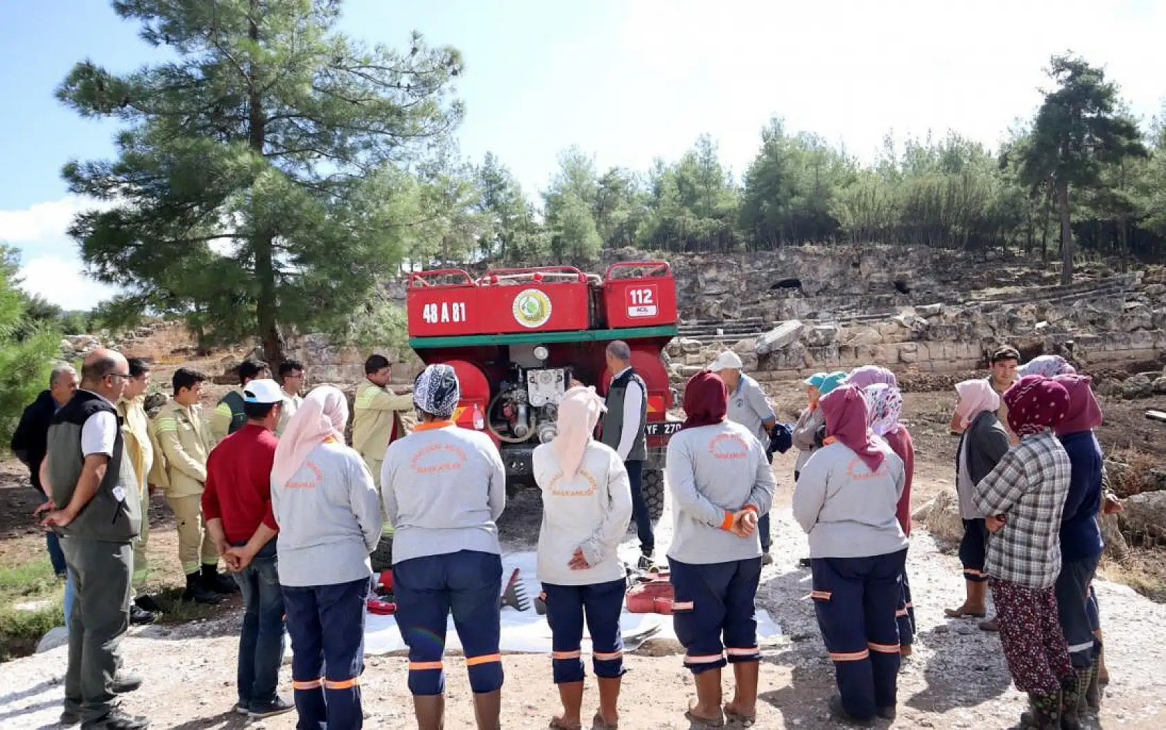 Yangın söndürme eğitimi verildi