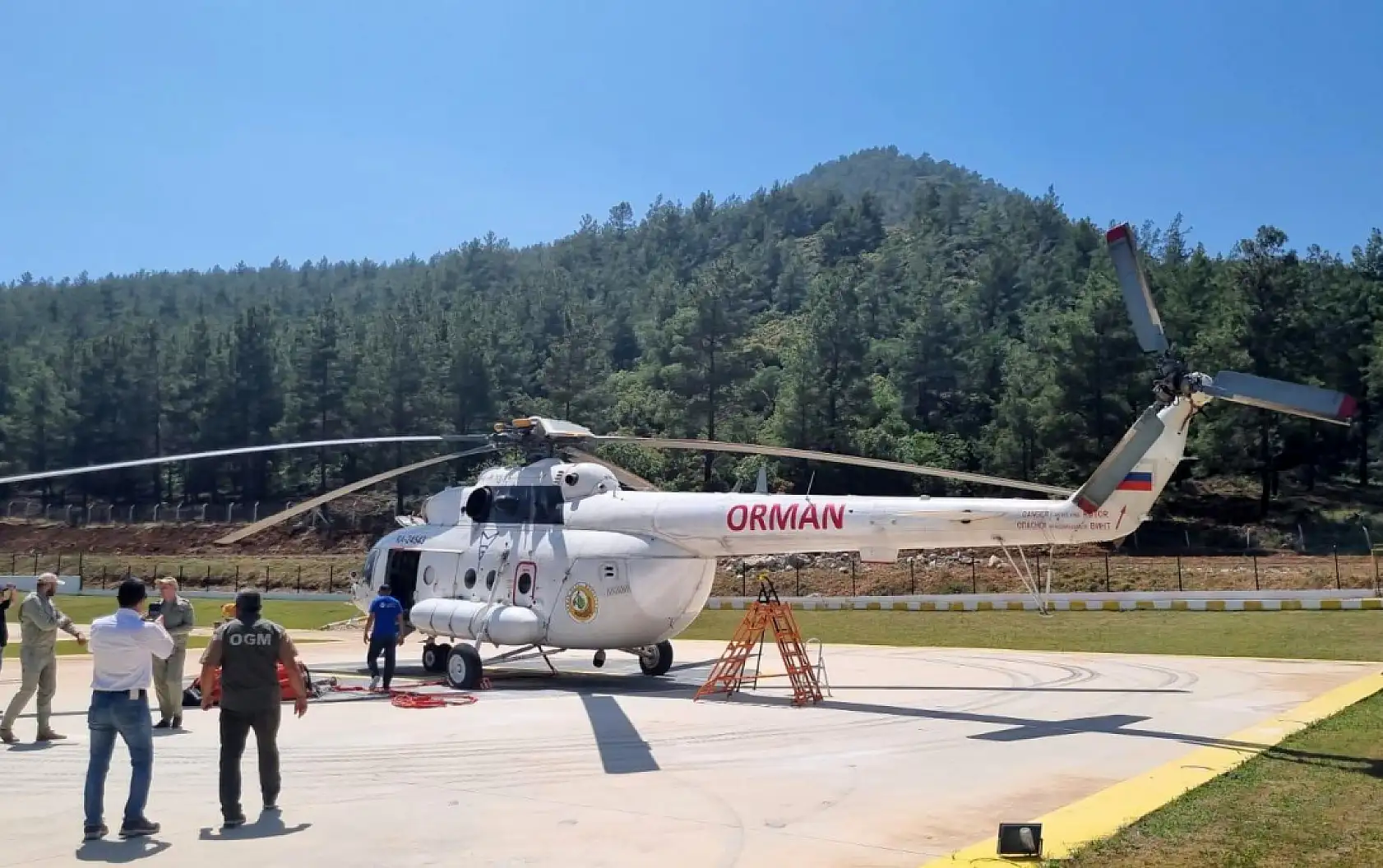 Muğla'da İlk Yangın Helikopteri Göreve Başladı