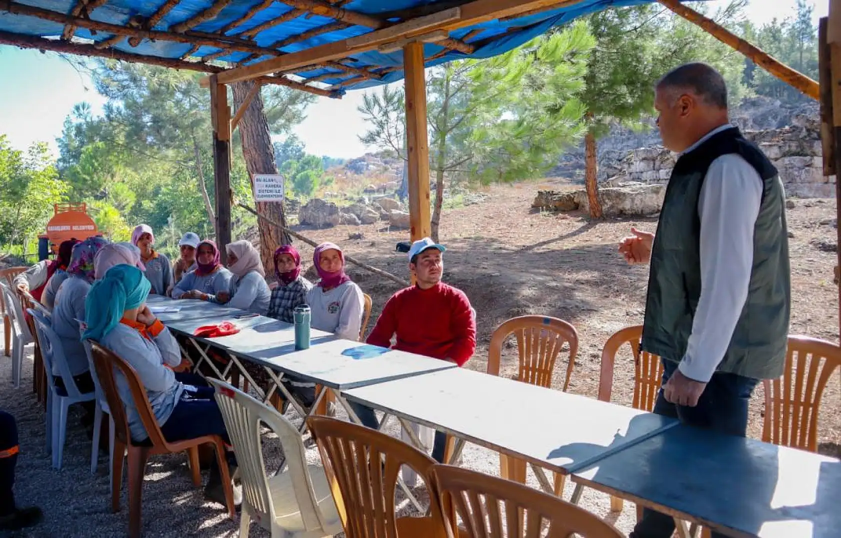 Yangın söndürme eğitimi verildi
