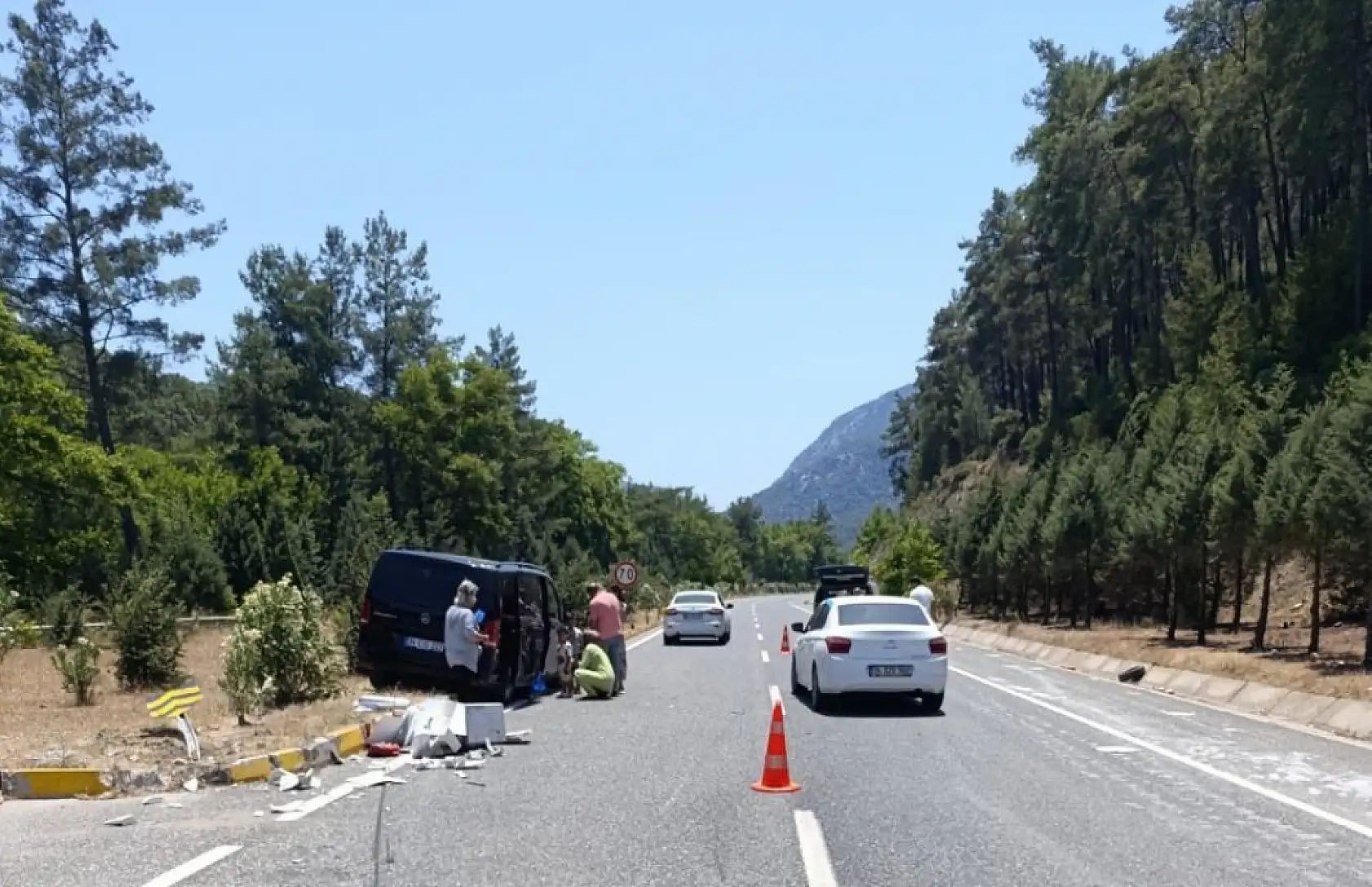 Marmaris yolunda feci kaza: 7 yaralı