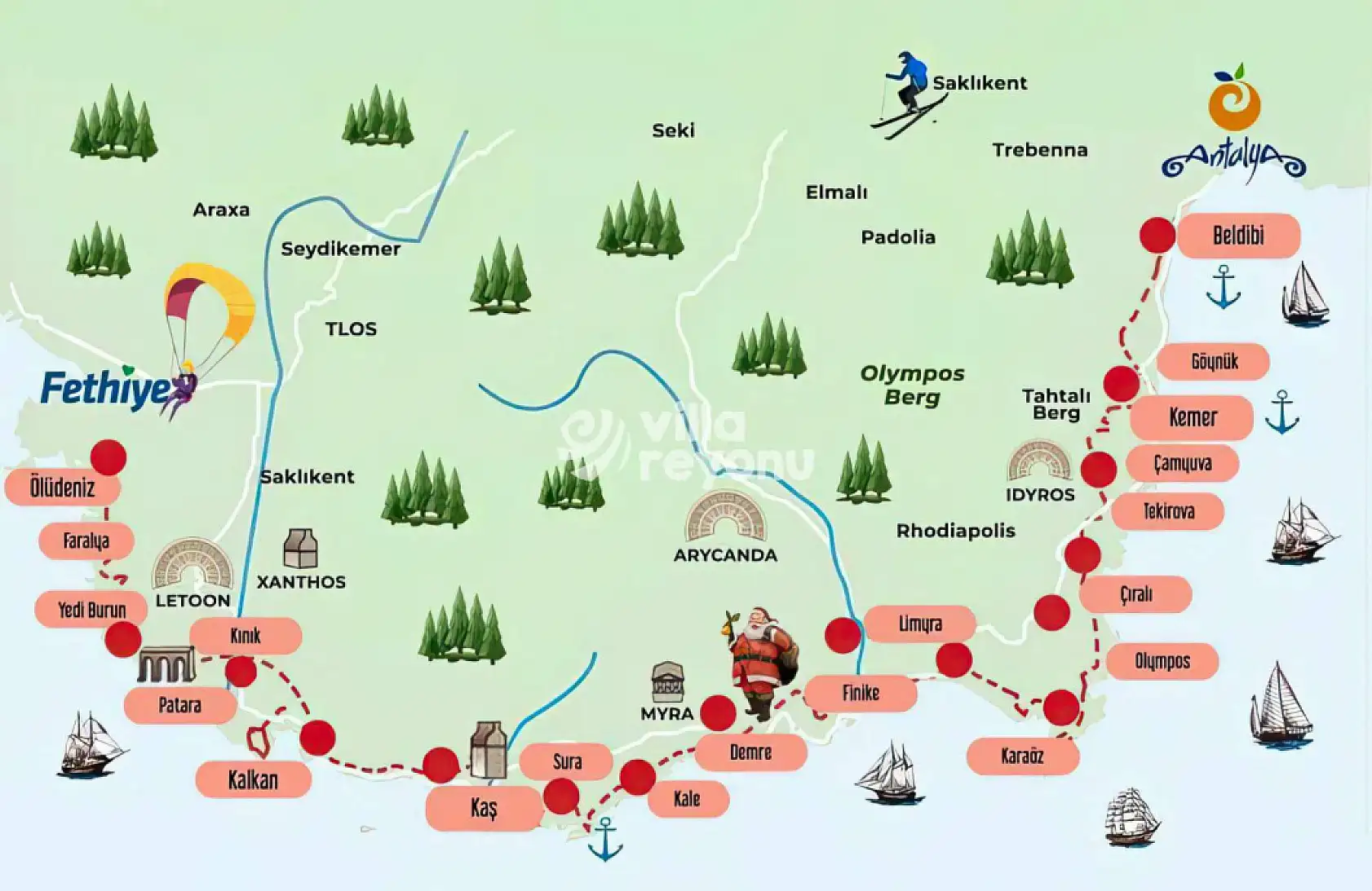 Fethiye-Antalya Likya Yolu'nun dünyanın en güzel yürüyüş rotası olduğu tescillendi