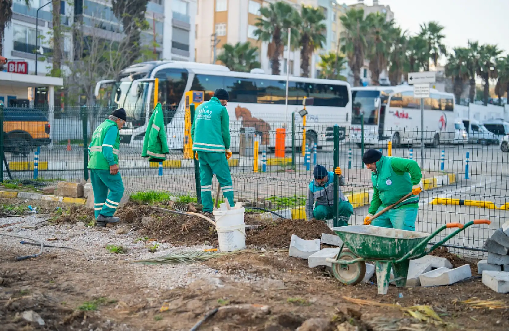 Milas'ta Çevre Düzenleme ve Yeşil Alan Çalışmaları Sürüyor