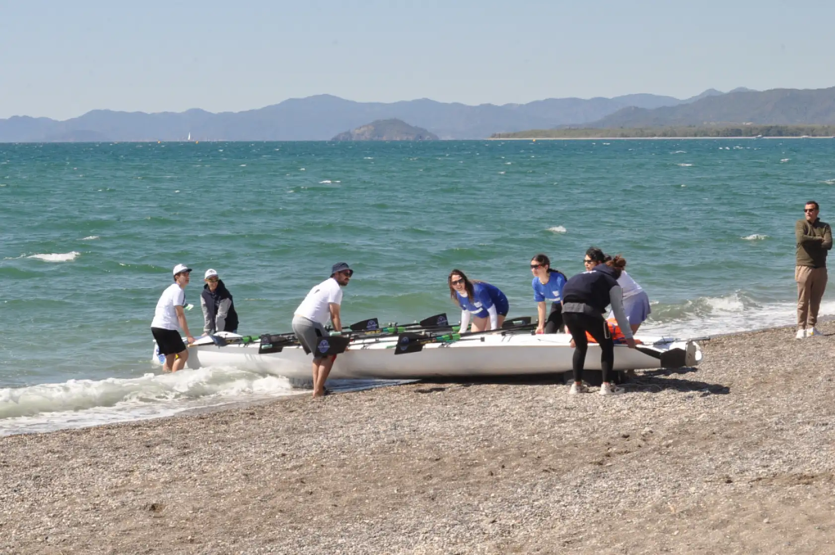 Fethiye'de Uzun Mesafe Deniz Küreği Türkiye Kupası Yarışları Başladı