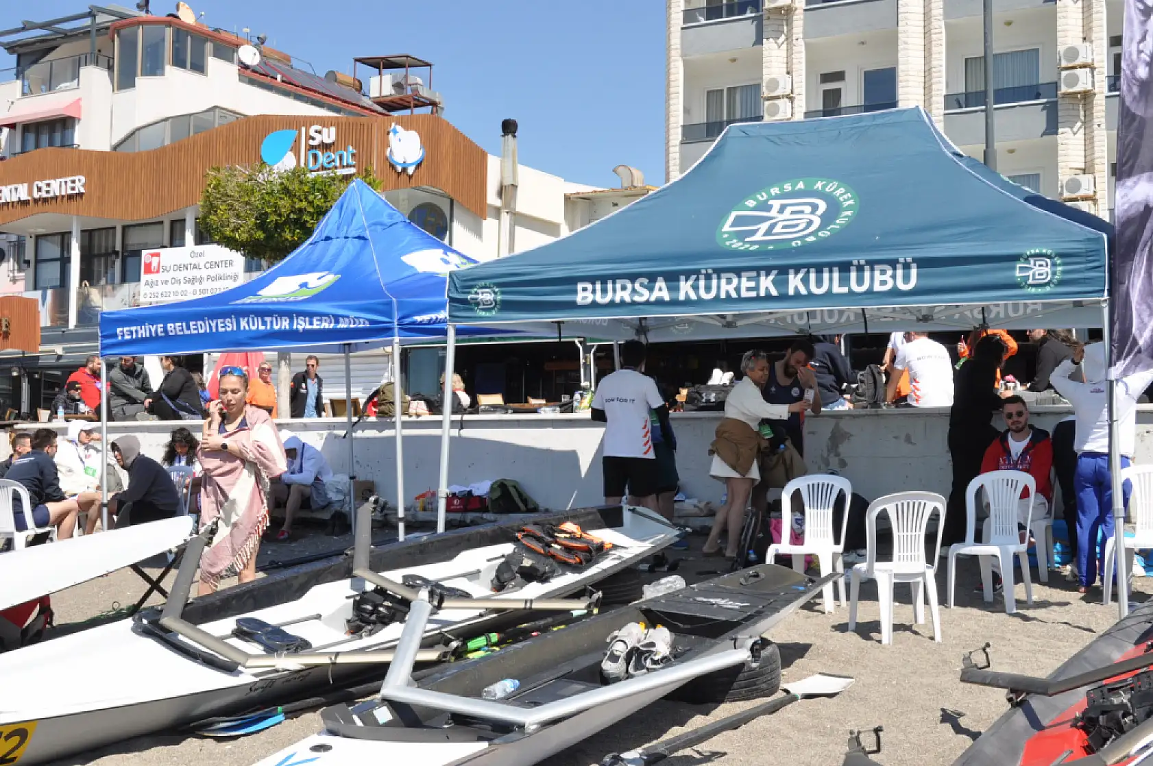 Fethiye'de Uzun Mesafe Deniz Küreği Türkiye Kupası Yarışları Başladı